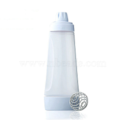 PP Plastic Batter Dispenser, with Silicone Cover & 304 Stainless Steel Whisk Ball, Bakeware Tool, Alice Blue, 100x280mm, Capacity: 1000ml(33.82fl. oz)(BAKE-PW0001-653P)