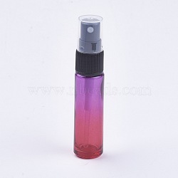 10ml Glass Gradient Color Refillable Spray Bottles, with PP Plastic Caps, Colorful, 9.6x2cm, Capacity: 10ml(0.34 fl. oz)(MRMJ-WH0011-C02-10ml)