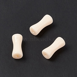 Opaque Acrylic Beads, Bamboo Stick, Antique White, 12.5x5.2mm, Hole: 1.2mm(OACR-C009-09F)