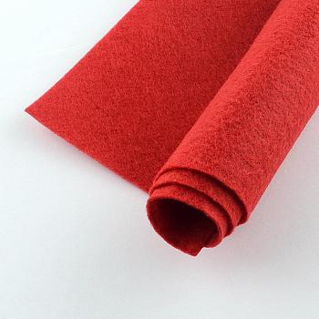 Non Woven Fabric Embroidery Needle Felt for DIY Crafts, Square, Crimson, 298~300x298~300x1mm, about 50pcs/bag