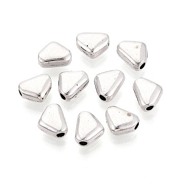 Tibetan Style Alloy Beads, Triangle, Antique Silver, 6.5x5.5x3.5mm, Hole: 1.5mm, about 1250pcs/500g
