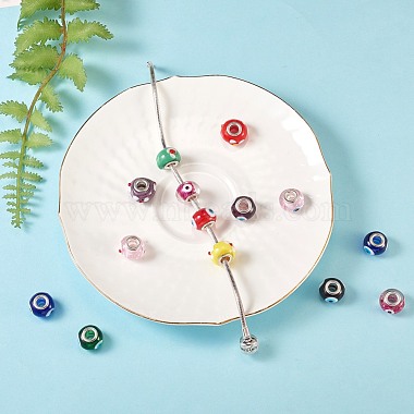 60 pièces 12 couleurs perles européennes faites à la main(LPDL-SZ0001-02P)-6