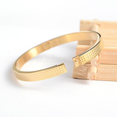 Tailler losange 304 inoxydable bracelets en acier(BJEW-H0003-24G)-3
