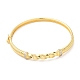Brass Twist Rope Hinged Bangle with Cubic Zirconia for Women(BJEW-K229-02G)-1
