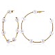Shell Pearl Beaded Big Circle Stud Earrings(JE988A)-1