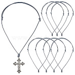 30Pcs Eco-Friendly Korean Waxed Polyester Braided Adjustable Necklace Makings, for Pendant Necklace Making, Gray, 12.6~25.2 inch(32~64cm), 30pcs/set(NJEW-TAC0023-05)