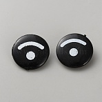 Resin Craft Doll Eye, Stuffed Toy Eye, for DIY Doll Toys Puppet Plush Animal Making, Black, 24x6.5mm, Hole: 1.8mm(DIY-WH0591-076)