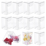 Transparent Plastic PVC Box Gift Packaging, Waterproof Folding Box, Rectangle, Clear, 3.1x3.1x5.1cm, Unfold: 12.2x6x0.1cm(CON-WH0085-85A)