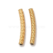 Ion Plating(IP) 304 Stainless Steel Beads, Curve Tube, Real 18K Gold Plated, 25x4x3mm, Hole: 1.4mm(STAS-H179-03G)