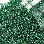 TOHO Round Seed Beads, Japanese Seed Beads, (24B) Silver Lined Dark Peridot, 11/0, 2.2mm, Hole: 0.8mm, about 1110pcs/bottle, 10g/bottle(SEED-JPTR11-0024B)