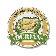 Fruit Theme Acrylic Pendants, Durian, 37.5x37.5x2.5mm, Hole: 1.5mm(MACR-C031-03E)