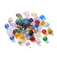 Imitation Austrian Crystal Beads, Grade AAA, Faceted, Oval, Mixed Color, 13x10mm, Hole: 0.9~1mm(SWAR-F071-13x10mm-M)