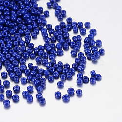 Baking Paint Glass Seed Beads, Royal Blue, 12/0, 1.5~2mm, Hole: 0.5~1mm, about 30000pcs/bag(SEED-S001-01)