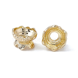 Alloy Beads, Flower, Light Gold, 8.5x6.5mm, Hole: 3mm(FIND-B013-19LG)