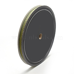 Braided Nylon Ribbons, Olive Drab, 3/8 inch(10mm); about 25yards/roll(22.86m/roll)(SRIB-N003-09B)