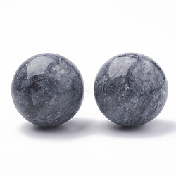 Natural Gemstone Home Decorations, Display Decorations, Round Ball, Black, 47~50mm, 2pcs/Pair(G-S299-108A)