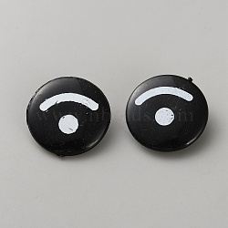 Resin Craft Doll Eye, Stuffed Toy Eye, for DIY Doll Toys Puppet Plush Animal Making, Black, 24x6.5mm, Hole: 1.8mm(DIY-WH0591-076)