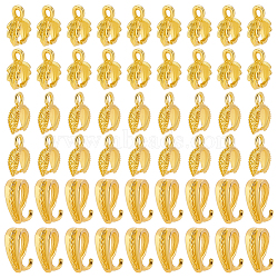 150Pcs 3 Style Brass & Alloy Ice Pick Pinch Bails, with Peg Bails, Long-Lasting Plated, Golden, 9~12x5~9x2.8~6mm, Hole: 1~6mm, Pin: 0.7~1mm, 50Pcs/style(FIND-AR0004-74G)