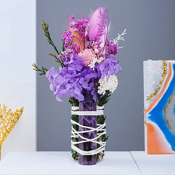 Natural Amethyst Artifical Bouquets, Tulip Flower Gift for Birthday, 80~100mm