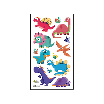 Anmial Theme Removable Temporary Water Proof Tattoos Paper Stickers, Dinosaur Pattern, 10.5x6cm