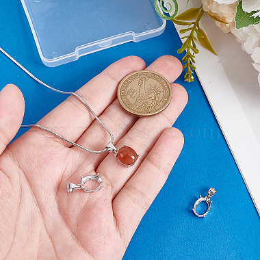 3Pcs Sterling Silver Basket Pendant Setting with Prongs Mounting(FIND-PH0028-44)-3