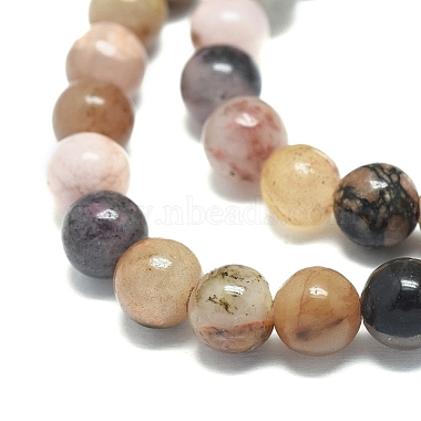 Natural Rhodonite Beads Strands(X-G-G828-02-6mm)-3