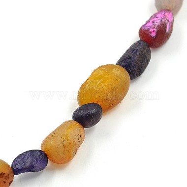 Dyed Natural Weathered Agate Bead Strands(G-J271-42)-2