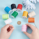 10 Rolls 10 Colors Waxed Cotton Cords(YC-WH0012-01)-3