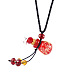 Lampwork Perfume Bottle Pendant Necklace with Glass Beads(BOTT-PW0002-059B-03)-1