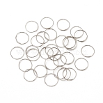 Stainless Steel Split Rings, Double Loops Jump Rings, Stainless Steel Color, 11x1.2mm, Inner Diameter: 10mm, Single Wire: 0.6mm(STAS-WH0015-04)