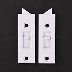 Plastic Window Latch Locks, Window Parts, Spring Loaded, 2 Hole Center Spacing Sliding Lock Replacement, White, 85x26x8.5mm, Hole: 5mm(KY-WH0102-01A)