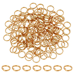 150Pcs 304 Stainless Steel Split Rings, Double Loops Jump Rings, Real 18K Gold Plated, 8x1.7mm, Inner Diameter: 6mm(STAS-UN0063-22)