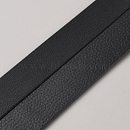 Flat Imitation Leather Cord, Black, 20x3mm, about 1.42 Yards(1.3m)/Roll(AJEW-WH20005-16A-01)