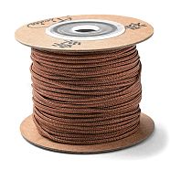 Nylon Cords, String Threads Cords, Round, Camel, 1.5mm, about 27.34 yards(25m)/roll(OCOR-L035-G11)