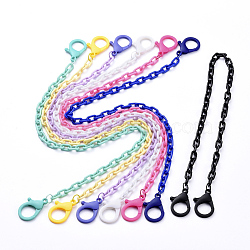 Personalized ABS Plastic Cable Chain Necklaces, Eyeglass Chains, Handbag Chains, with Plastic Lobster Claw Clasps, Mixed Color, 18.11~18.5 inch(46~47cm)(NJEW-JN02849)