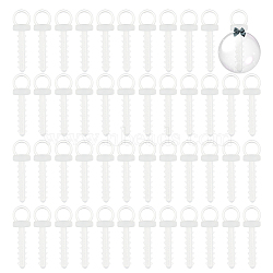 200Pcs Plastic Foam Ornaments Hanger Caps, for Christmas Tree Ball Ornament Supply, Clear, 36x10x9.5mm, Hole: 7mm, Pin: 5x3mm(FIND-AR0003-42A)