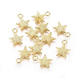 Alloy Pendants, Cadmium Free & Lead Free, Star, Golden, about 20.5mm long, 15mm wide, 2.5mm thick, hole: 4mm(EAG016Y-G)