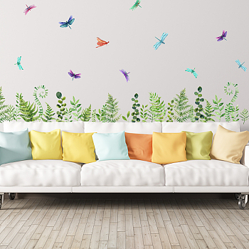 PVC Wall Stickers, Wall Decoration, Other Plants, 980x320mm, 2 sheets/set