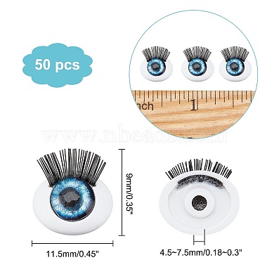 Nbeads 50 Pairs 4D ABS Doll Craft Cartoon Movable Eye(DIY-NB0006-33)-2