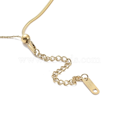 201 Doppelschichtige Halskette aus Edelstahl mit runden Kugelperlen für Damen(NJEW-D055-01G)-4