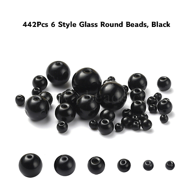 442pcs 6 cuentas redondas de vidrio de estilo(GLAA-YW0001-20B)-4