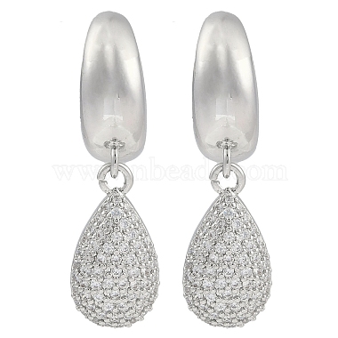 Clear Oval Cubic Zirconia Stud Earrings