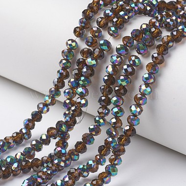 6mm SaddleBrown Rondelle Glass Beads