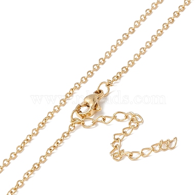 Ожерелье с кулоном в виде звезды и сердца из прозрачного циркония(NJEW-O125-09G)-4