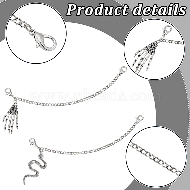 4Pcs 2 Styles Iron Twisted Chains Curb Chains(FIND-PH01460)-4