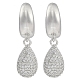 Teardrop Clear Cubic Zirconia Dangle Earrings(EJEW-Q387-05P)-1