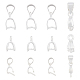 12Pcs 3 Styles 925 Sterling Silver Pendant Bails(STER-DC0001-12)-1