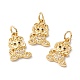 Brass Micro Pave Clear Cubic Zirconia Pendants(ZIRC-M118-01G-RS)-1