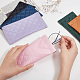 6Pcs 6 Colors Rectangle with Rhombus Pattern PU Imitation Leather Eyeglasses Pouch(AJEW-CP0005-57)-3