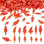 144Pcs 12 Styles Plastic Craft Nose, for Christmas Snowman Accessories, Orange Red, 15.5~31.5mm, Nose: 11.5~23x11.5~21.5x5~11.5mm, 12pcs/style(DIY-AR0003-89)
